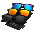 Polarized Sunglasses for Men and Women Matte Finish Sun glasses Color Mirror Lens 100% UV Blocking (3 Pack) @ $16.99