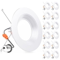 Ensenior 12 Pack LED Can Lights Retrofit Recessed Lighting @ $35.74