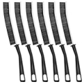 Crevice Cleaning Brush, Hard Bristle Cleaning Supplies, Grout Brush, Crevice Cleaning Tool, Household Cleaning Brushes, Gap Cleaning Brushes for Toilet, Bathroom, Bathtub, Sink, Window（6PCS Black） @ $2.49