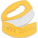 Suanyok Premium Pizza Cutter Food Chopper-Super Sharp Blade Stainless Steel Pizza Cutter Rocker Slicer with Protective Sheath Multi Function Pizza Knife Kitchen Tools,Dishwasher Safe (Yellow) @ $7.99