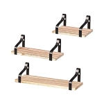 Coral Flower Set-of-3 Wall-Mounted Floating Shelves for Bedroom @ $6.81