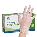 Comfy Package [100 Pack] Clear Powder Free Vinyl Disposable Plastic Gloves – Large @ $5.99 ($0.06 / Count)