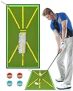 Latest Golf Mat with Swing Path Feedback for Indoor and Outdoor, Includes 4 Balls and Hanging Hook, Ideal Gifts for Men/Golf Lovers/Beginner @ $16.39