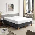 Amazon Basics Premium Foldable Mattress Foundation/Box Spring with Steel Slats and Wood Legs @ $113.19