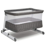 Simmons Kids Room2Grow 2-in-1 Newborn Bedside Bassinet & Infant Sleeper – Height Adjustable Portable Crib with Wheels & Airflow Mesh @ $67.10