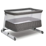 Simmons Kids Room2Grow 2-in-1 Newborn Bedside Bassinet & Infant Sleeper – Height Adjustable Portable Crib with Wheels & Airflow Mesh @ $67.10