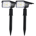 LEREKAM Solar Spot Lights Outdoor 2 Pack @ $12.99