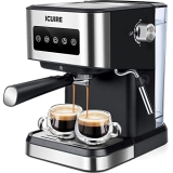 ICUIRE Espresso Machine with Milk Frother @ $73.49