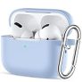 SNBLK Case, Silicone Protective Cover Skin with Keychain Compatible with Apple AirPods Pro 2nd/1st Generation(2022 /2019) Case, Front LED Visible, Sky Blue @ $2.99
