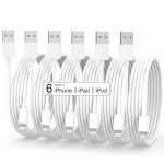iPhone Charger [Apple MFi Certified] 6Pack(3/3/6/6/6/10FT) Long Lightning Cable Fast Charging iPhone Charger Cord Compatible iPhone 14/13/12/11 Pro Max/XS MAX/XR/XS/X/8/7/6 Plus iPad AirPods(White) @ $4.99