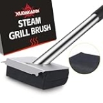 XUDAKAIXIN Grill Brush Bristle Free.Upgraded Steam Grill Brush for Water Activated Design.Unique Aramid Fiber pad for Cast Iron/Stainless-Steel Grates,Safe Grill Brush for Outdoor Grill