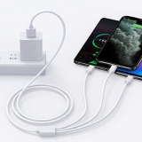 Askfairy 3 in 1 Mobile Phone Charging Cable Multi-Port 3.3FT/2A Fast Charger Cable with Micro USB / Type-C / iOS Universal Cable