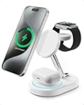 Intoval Fast Charging Station for Magsafe Apple Devices, Wireless Charger for MagSafe iPhones, 3 in 1 Magnetic Charger Stand for iPhone 15/14/13/12, Apple Watch & AirPods.(White) @ $15.99