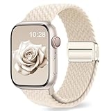 EVIE BAND Braided Stretchy Loop with Magnetic Clasp Compatible with Apple Watch Band for Women Men 38mm 40mm 41mm 42mm 44mm 45mm 49mm, Sport Nylon Strap for iWatch Series 10 9 8 7 6 5 4 3 2 Ultra SE