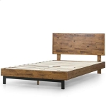 ZINUS Tricia Wood Platform Bed Frame with Adjustable Headboard / Wood Slat Support with No Box Spring Needed / Easy Assembly @ $195.97