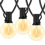 Lalapao Globe Outdoor String Lights 2Pack 27Ft G40 Led Patio Lights with 14 Clear Shatterproof Bulbs(1 Spare) Waterproof Hanging Lights for Cafe Porch Bistro Garden Backyard Holiday Party Decor @ $17.00