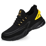 Square X Fitness SPIEZ Men Steel Toe Work Shoes, Safety Lightweight Waterproof Outdoor Protective Sports Shoes, Puncture Proof Industrial Construction Sneakers