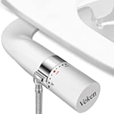 Veken Non-Electric Dual Nozzle Ultra-Slim Bidet (Silver and White) @ $22.96
