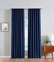 Nautica – Robin | Thermal Woven Window Panel Pair | Room Darkening & Thermal Insulated Drapes for Living Room, Dining Room, Bedroom & Office | Back Tab | Set of 2 | Measures 52”x 108” | Indigo @ $36.72