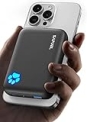 SAFUEL Magnetic Portable Charger, 10000mAh Wireless Magnetic Power Bank, 20W PD QC3.0 Fast Charging Battery Bank, USB C in&Out Battery Pack for iPhone 14 13 12 Pro Max Mini Plus and Magnetic Case @ $7.35