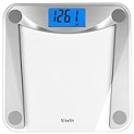 Vitafit Digital Bathroom Scale for Body Weight,Weighing Professional Since 2001,Extra Large Blue Backlit LCD and Step-On, Batteries Included, 400lb/180kg,Clear Glass,Silver @ $17.99