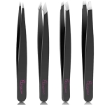 Tweezers Set-4 Pieces Gotcha You Looked Circle Punch Game – Sticker.1 (Black) @ $9.99