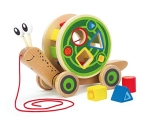 Award Winning Hape Walk-A-Long Snail Toddler Wooden Pull Toy @ $19.17
