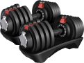 Yaheetech Adjustable Dumbbell Set 40lbs Pair of Adjustable Dumbbells Fast Adjust Dumbbell Weight Set of 2 with Anti-Slip Handle and Tray for Men/Women Home Gym Full Body Strength Training Equipment @ $159.99
