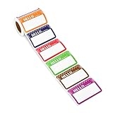 L Liked 300 Stickers – Colors Plain Name tag Labels with Perforated Line for School Office Home (Hello – 300 Labels) @ $2.87