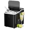 Ice Maker, Ice Maker Machine Countertop with Ice Scoop & Basket, 26lbs/24h, 9 Ice Cubes Ready in 7 Min, Automatic PortableIce Cube Maker for Home Kitchen Bar Party