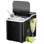 Ice Maker, Ice Maker Machine Countertop with Ice Scoop & Basket, 26lbs/24h, 9 Ice Cubes Ready in 7 Min, Automatic PortableIce Cube Maker for Home Kitchen Bar Party