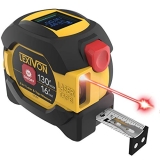LEXIVON 2 in 1 Digital Laser Tape Measure | 130ft/40m Laser Distance Meter Display On Backlit LCD Screen with 16ft/5m AutoLock Measuring Tape | Ft/Inch/Fractions/M/mm(LX-201) @ $27.43