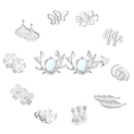 NEWITIN 11 Pairs 925 Sterling Silver Stud Earrings for Girls Hypoallergenic Earrings Unicorn Earrings Animals Earrings Cute Small Stud Earrings for Girls Women @ $4.99