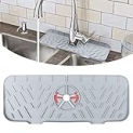 Faucet Handle Drip Catcher, Kitchen Sink Splash Guard, Silicone Faucet Handle Drip Catcher Tray, Silicone Faucet Mat, Faucet Drip Catcher for Kitchen, Bathroom, Bar @ $8.99
