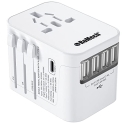 ROMECH Universal Travel Adapter International Wall Charger AC Plug Adaptor for Global Travelling USA Europe EU UK AUS (One Type C + Four USB Type A @ $11.01