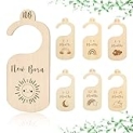 ibwaae Wooden Baby Closet Size Divider Organizer Hanger Clothing Dividers for Newborn Nursery Decor Infant to 24 Months @ $3.49