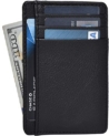 Black Wallet for Women Small Minimalist Design RFID Protect Leather Wallets @ $7.99