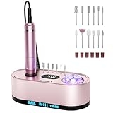 JOSGLOI Electric Nail Drill Professional: 40000RPM Electric Nail File Kit E File Nail Drill Machine with LCD Display for Acrylic Gel Nail, Manicure Pedicure Polishing Nail Grinder for Salon Home Use @ $16.39