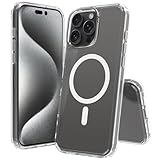 iPhone 16 pro max Case [Compatible with Magsafe]Translucent Matte Phone Cover, [10 FT Military Grade Drop Protection] Slim Durable Shockproof Protective (Transparent Magnetic, iPhone 16 Pro Max)