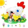 Ciesa Easter Chicks Farm Henhouse Building Kit, Easter Gifts for Boys Girls Age 6+, Easter Basket Stuffers Easter Egg Fillers, Easter Toys for Kids Easter Eggs Flowers Building Brick 469PCS @ $7.99