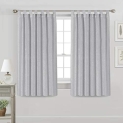 PrinceDeco Natural Linen Curtains Linen Textured Living Room Curtain Light Reducing Bedroom Drape Panels Light Filtering Tab Top Window Treatments Panels(2 Panels @ $12.99