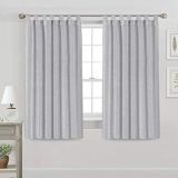 PrinceDeco Natural Linen Curtains Linen Textured Living Room Curtain Light Reducing Bedroom Drape Panels Light Filtering Tab Top Window Treatments Panels(2 Panels @ $12.99