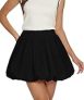 Casly Lamiit Mini Bubble Skirt for Women Black Puffy Hem Balloon Skorts High Waisted 2025 Trendy Ladies Casual Going Out Shorts M @ $8.99