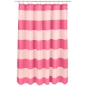 Amazon Basics Fun and Playful Pink/Magenta Rugby Stripe Printed Pattern Kids Microfiber Bathroom Shower Curtain – Pink/Magenta Rugby Stripe, 72 Inch