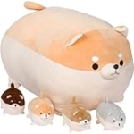 PixieCrush Stuffy Little Toys for Ages 3-8 – Cute Mommy Shiba Inu with 4 Puppies – Magical Pillow Plushie – Enchanting Stuffed Cuddly Companions for Imaginative Play – Dog Plushies with Babies Inside @ $22.99
