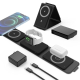 3 in 1 Charging Station for Apple Devices 20W Foldable Mag-Safe Charger for Travel Fast Charging Wireless Charger Pad for iPhone 15 14 13 12 Series Airpods 3/2/Pro iWatch Ultra/SE/9/8/7/6/5/4/3/2 @ $10.99