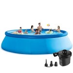Inflatable Swimming Pools Above Ground – 12ft x 30in❤Blow Up Full-Sized Round Outdoor Kiddie Pools for Kids @ $90.50