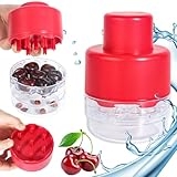 Cherry Pitter – Portable Cherry Pitters Corer Tool Pit Remover, Pits up to 7 Cherries at Once,Cherry Pitter Multiple,Multi-Function Cherries Stoner Seed Remover Tool for Making Cherry Jam @ $4.79