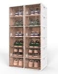 Latoxcaa Shoe Organizer Storage Box, No-Tool Easy Assembly Shoe Box with Magnetic Clear Doors, Large Sneaker Cabinet Bins Sturdy Closed Shoe Rack for Closet Entryway and Garage, 6 Layers-12 Grids @ $38.39