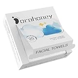 Dorahoney Disposable Face Towels Travel, 12″×12″ Extra Large Face Towelettes, Ultra Soft Facial Towels for Sensitive Skin, Makeup Remover Dry Wipes, 20 Count (1 Pack)
